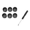 Musiclily Pro Plastic Feneder Amplifier Knobs for CTS Solid Shaft Control Black of Pots, (Set 6)