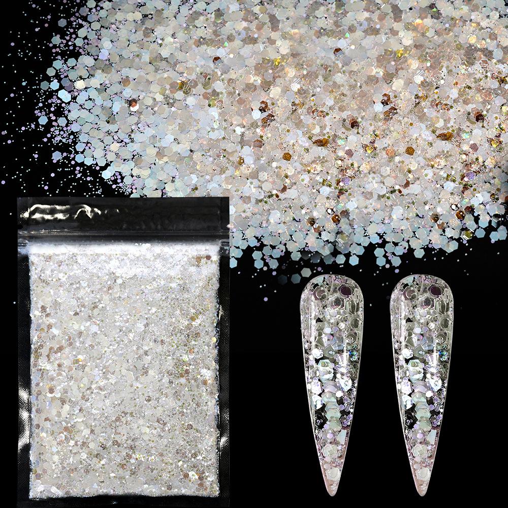 Laser Mixed Glitter Nail Art Decoration Pet Symphony Sweet Ladies Nail Art Decoration Glitter Sequins