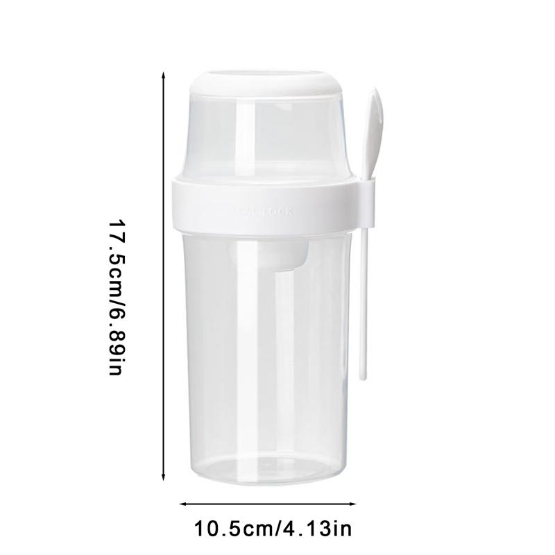 1 шт., чашка для завтрака, фруктов, овсянки, йогурта, салата с крышкой и ложкой, двухслойная коробка для хранения еды, коробка для бенто, коническая чаша для фитнеса с пониженным содержанием жира