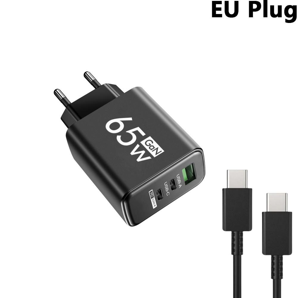 61 В GaN USB C PD Быстрое зарядное устройство QC 1.1 Сетевой адаптер для iPhone 17 16 Pro Max Samsung Xiaomi Huawei EU US KR Штекер Quick Charge 1.1