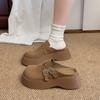Модные и легкие женские новые весенние полусапожки на толстой подошве в стиле ретро, с одним ремешком и закрытым носком