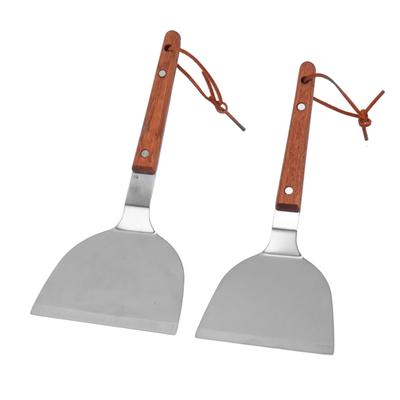 Лопатка Turner Grill Плоская лопатка из нержавеющей стали Удобная ручка Деревянная ручка Термостойкая Легкая