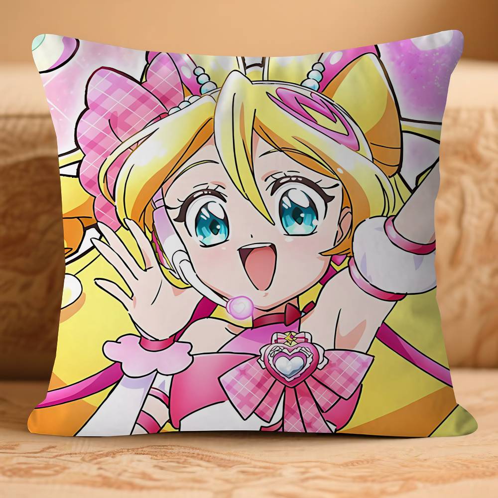 H-Healin'Good Pretty Cure Наволочка Съемный Моющийся Чехол для Подушки – Всесезонный Мягкий Лен