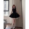 French Hepburn Style Black Sleeveless Vest Dress Children's Summer French New Explosion Small Puffy Short Skirt