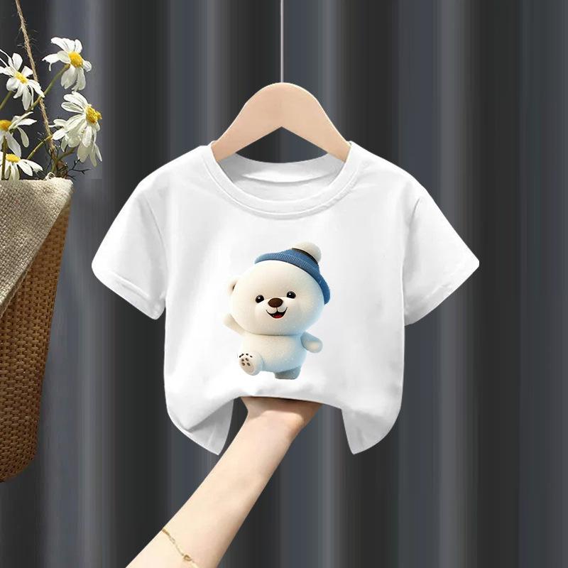 Childrens ShortSleeved Tshirt Summer Thin Compassionate Baby HalfSleeved Clothing Summer polyester fabric