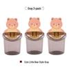 Little Bear Punch-Free Wall-Mounted Toothbrush & Mouthwash Cup Holder