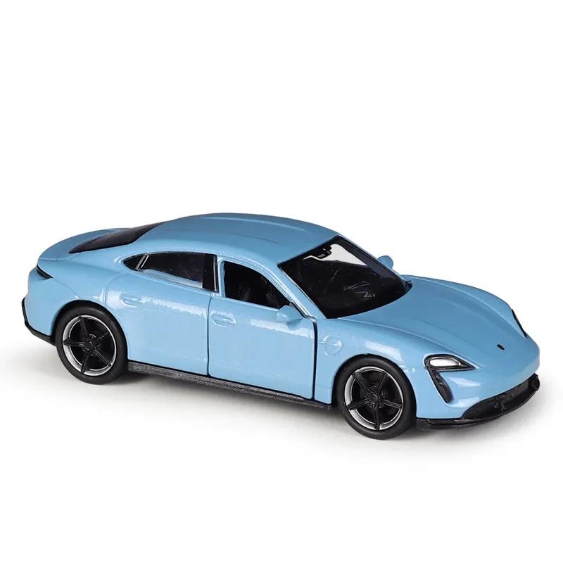 1/36 Porsche Taycan Turbo S Машинка на пружине Имитация Сплав Модель Автомобиля Игрушка Бумеранг Любимая Игрушка Мальчика Рождественский Подарок День Рождения B617