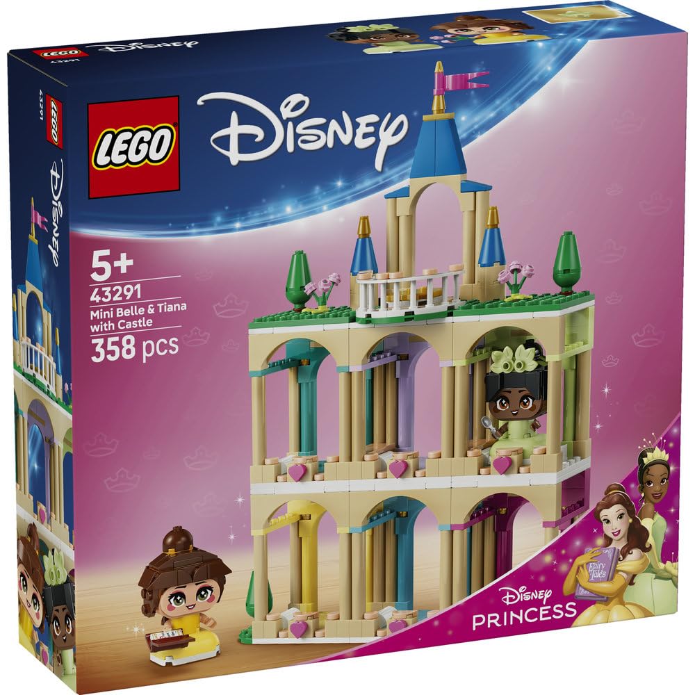 LEGO Замок Белль и Тианы из «Принцесс Диснея» (Мини) Игрушка, Подарок на День Рождения, Строительные Блоки, Развивающая Игрушка для Девочек и Мальчиков, Возраст 5, 6, 7, 8, Дисн
