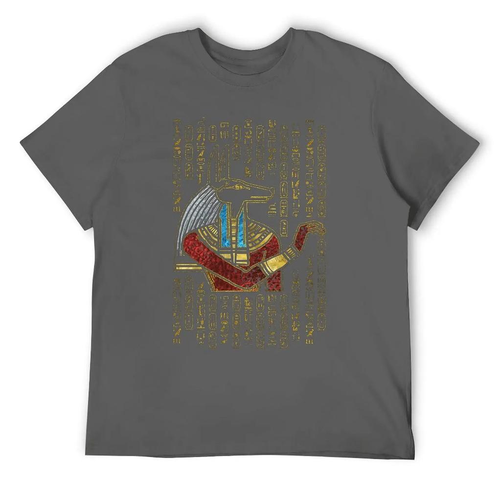 Egyptian Anubis Ornament Classic For Sale T-shirts Funny Graphic T-shirt Crewneck Motion Nerd Leisure Eur Size