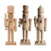 18СМ Рождественская Деревянная Незаконченная Фигурка Щелкунчика Сделай Сам Пустая Нераскрашенная Фигурка Солдатика Праздничное Украшение для Вечеринки