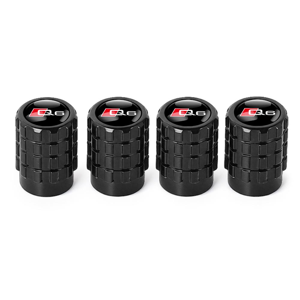 4pcs Aluminium Car Tire Valve Stems Caps Gear shaped Valve For q1 Sline TT A1 A2 A3 A4 A5 A6 A7 A8 8P B6 B7 Auto Accessories