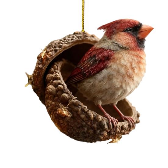 Лесные животные Желудь Украшения 2D Плоские Акриловые Шишки Животные Украшения для Рождественской Елки Лесные Существа Подвесное Украшение для Рождественской Елки Декор для Вечеринки