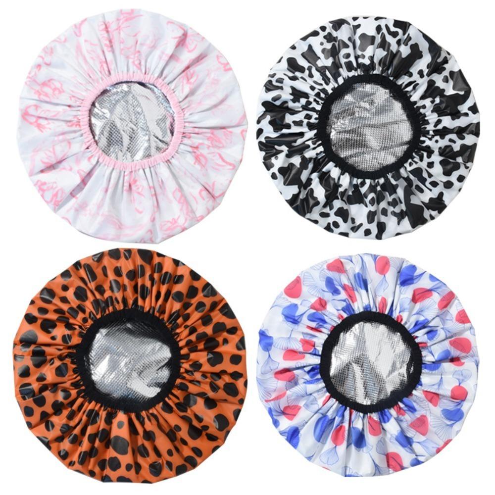 Шапочка для душа, самонагревающаяся шапочка из фольги, термостатическая, гладкая, с маслом для волос, шапочка для выпечки, ванная комната