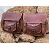 Новые 2 больших мотоциклетных сумки 1 пара седельных сумок из козьей кожи 2 коричневых сумки