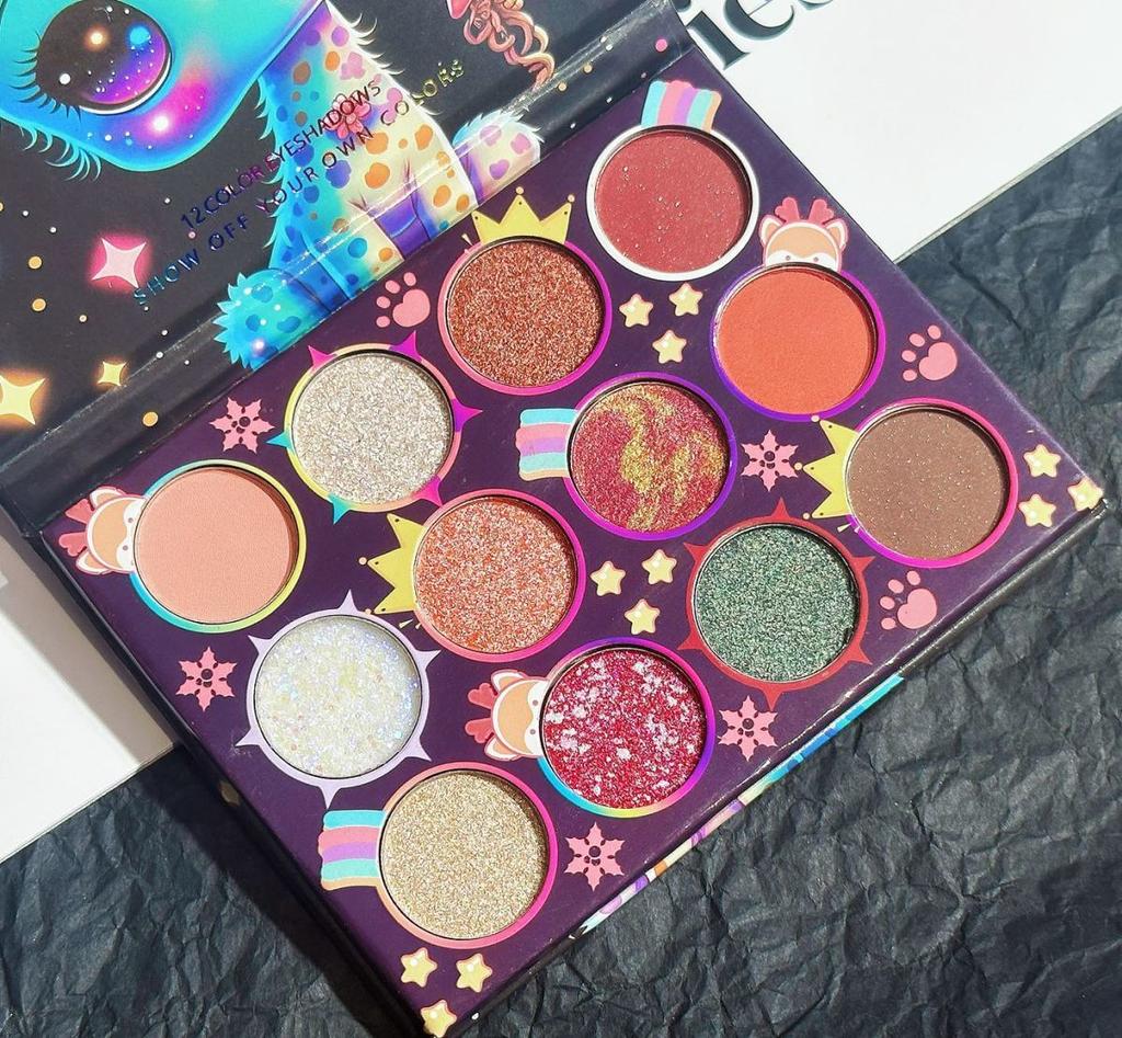 12-цветная палитра теней для век, легко наносимая и удобная, перламутровый матовый макияж теней для век для новичков