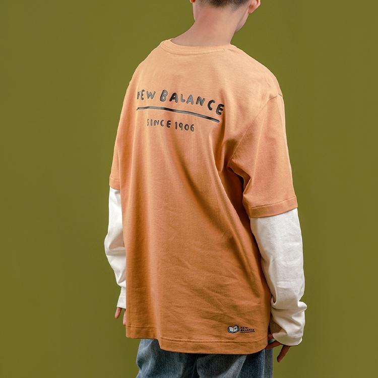 New Balance x Zero Per Zero Colorblock Long Sleeve Tee Asia Sizing 'Brown White' Unisex NDA47013-BEI