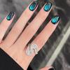 24 шт кошачий глаз пресс на ногти короткие искусственные ногти многоразовые акриловые ногти DIY маникюр искусство
