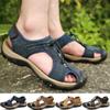 38-48 Summer Men's Cowhide Wrapped Toe Anti-collision Outdoor Sandals Wading Sandals
