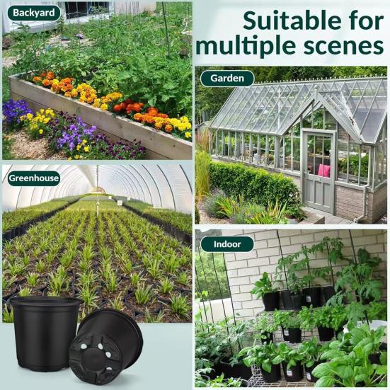 Горшки для рассады Yousheng с дренажными отверстиями, пластиковые горшки для питомника растений, горшки для рассады семян для суккулентов, цветов, трав, для пересадки в помещении и на открытом воздухе