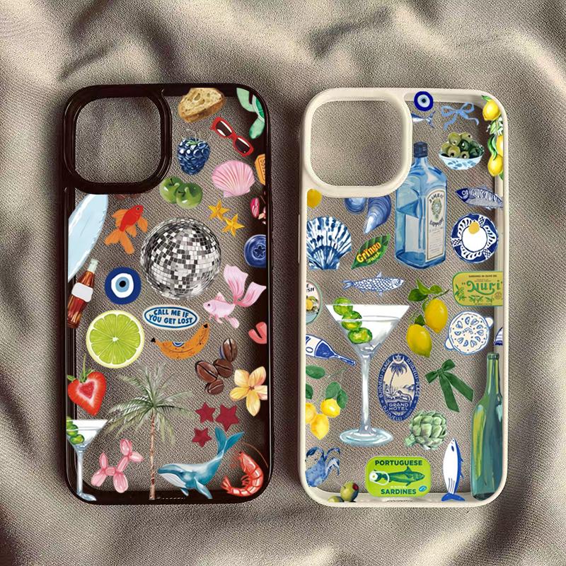 Seaside Scenery Wine Lemon Case for Samsung Galaxy S25 S24 Ultra A55 A56 A36 A26 A06 A16 A54 A35 A15 A52 A34 5G S23 S21 FE Cover