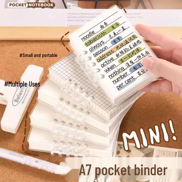 Newcomer Special: A7 Ring Binder Small Notebook - Minimalist, Portable Memo Pad