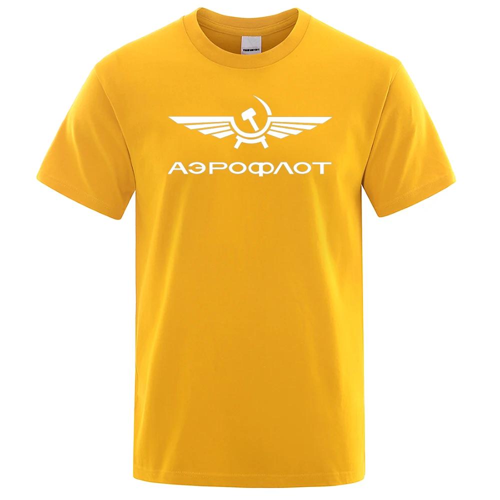 Aeroflot Aviation Russe Pilote Aerospace Aviateur T-Shirt Summer Brand Short Sleeve Fashion Tops O-Neck Stylish T shirt