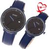 Soue Pair Watch A Basics Pair Watch Ladies Pair Couple 38mm X 30mm Leather Belt Leather Band Blue Black Dial [SOUE] Men's