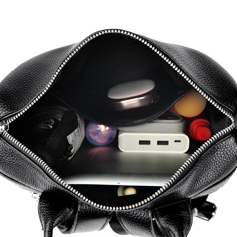 Натуральная кожа рюкзаки для женщин большой емкости водонепроницаемый рюкзак модные женские школьные дорожные сумки