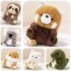 Adorable Animal Plush Toys Panda, Koala, Sloth, Hamster, Alpaca, Dinosaur, Short Plush Fabric, Pp Cotton Filling, Room Decor, Kids Gift