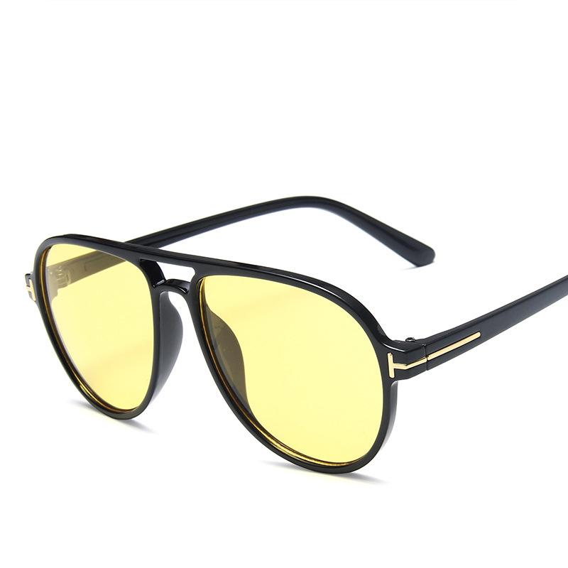Fashion Double Beam Large Frame Toad Mirror Retro Round Frame T-shaped Sunglasses for Outdoor Outings Sun Glasses
