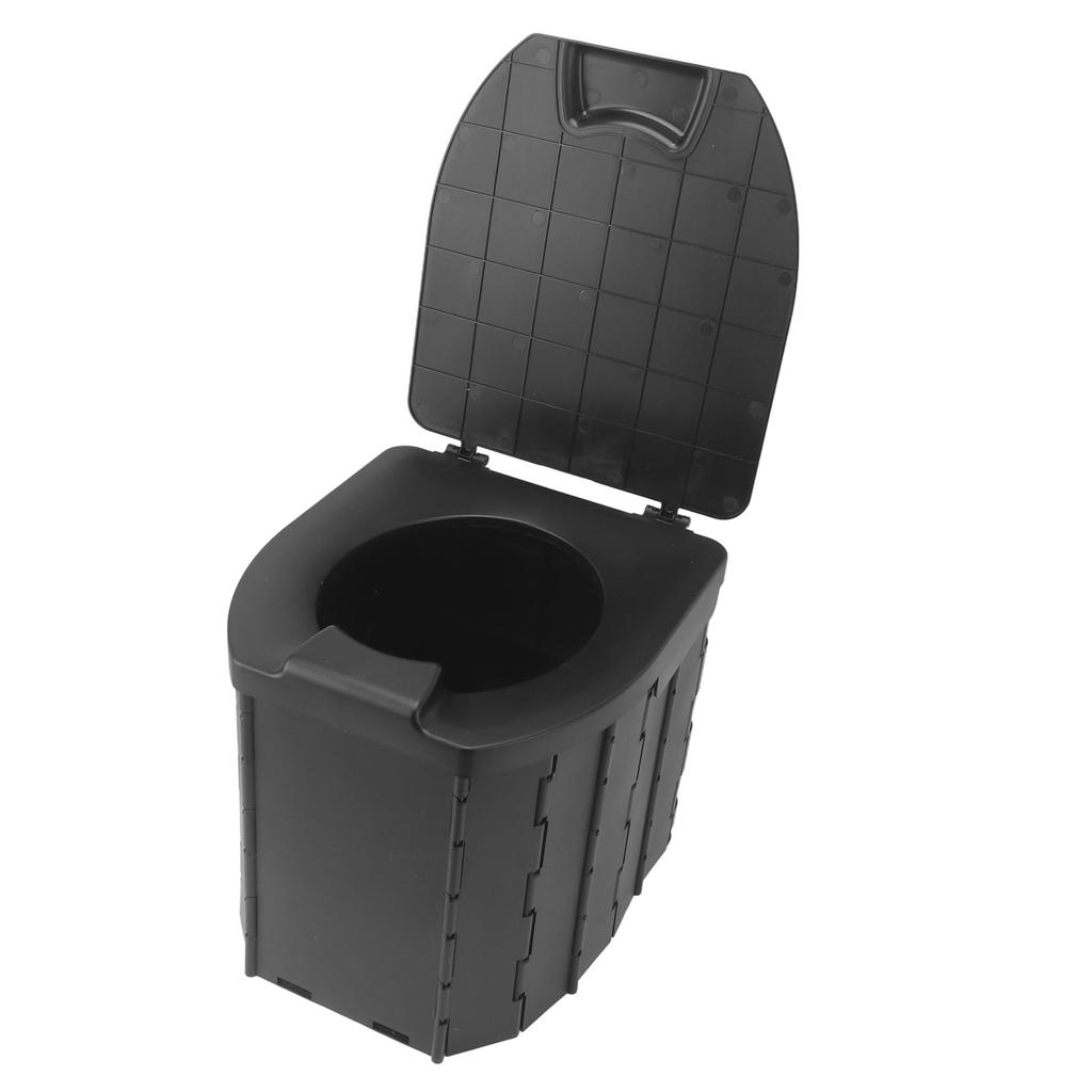 Foldable Toilet Seat Garbage Bag Excellent Bearing Capacity Travel Portable Potty with Lid for Kids