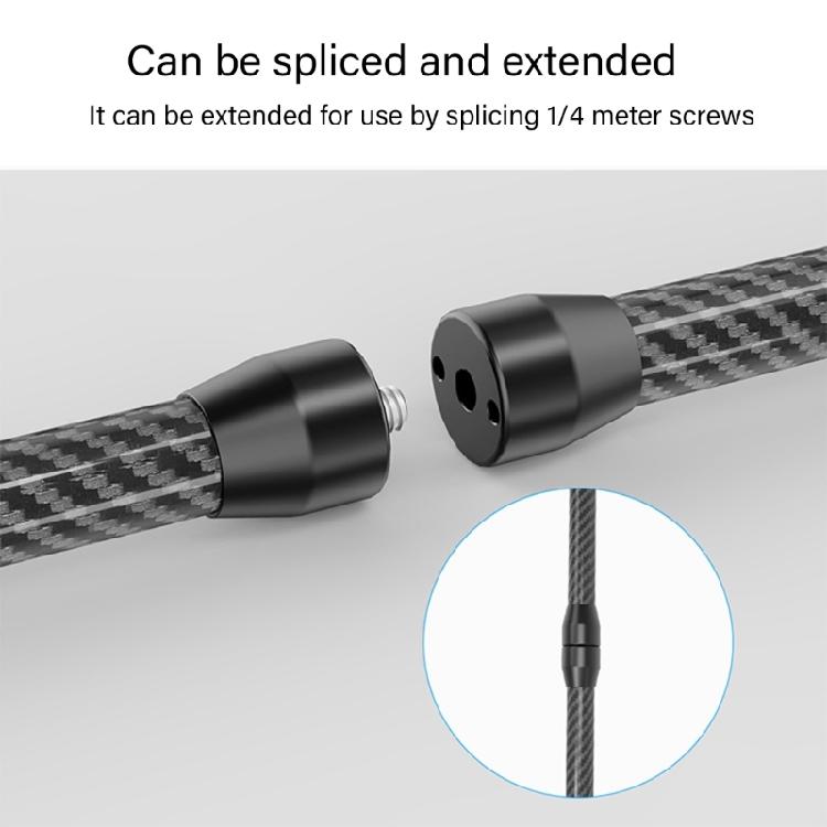 Carbon Fiber 1/4in Threaded Camera Extension Rod Selfie Sticks For Tripod Arm Car Mount Camping Light Setups Accessories