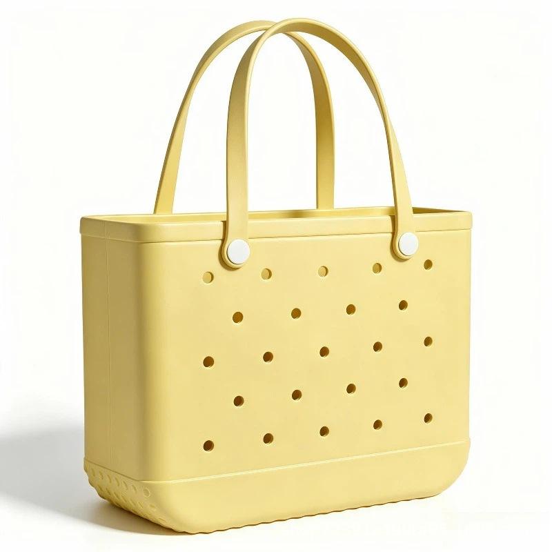 EVA Beach Bag Large Capacity Hole Bag Women Travel Storage Handbag DIY Accessories Waterproof Lightweight