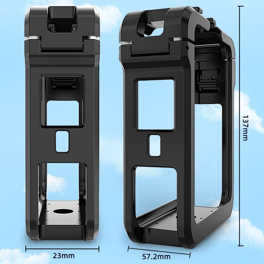 ABS Protective Frame Cold Shoe Mount 1/4 Screw Base Rabbit Cage Quick Release Housing Shell for DJI Osmo 360