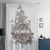 Adventure Vintage Ship Rudder Tulle Sheer Curtains for Living Room the Room Bedroom Kitchen Decoration Voile Organza Curtains