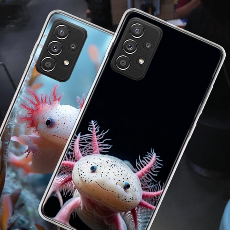 Чехол для телефона "Улыбающаяся саламандра" для Samsung A15 A25 A35 A55 Galaxy A12 A22 A32 A52S A72 A05S A02S A42 J6 J4 A6 A7 A8 A90 A80 J8 A9