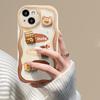 Подвеска в виде кофейного медведя для мобильных телефонов Apple 16 и iPhone 13, трехмерная силиконовая мягкая оболочка 12mini