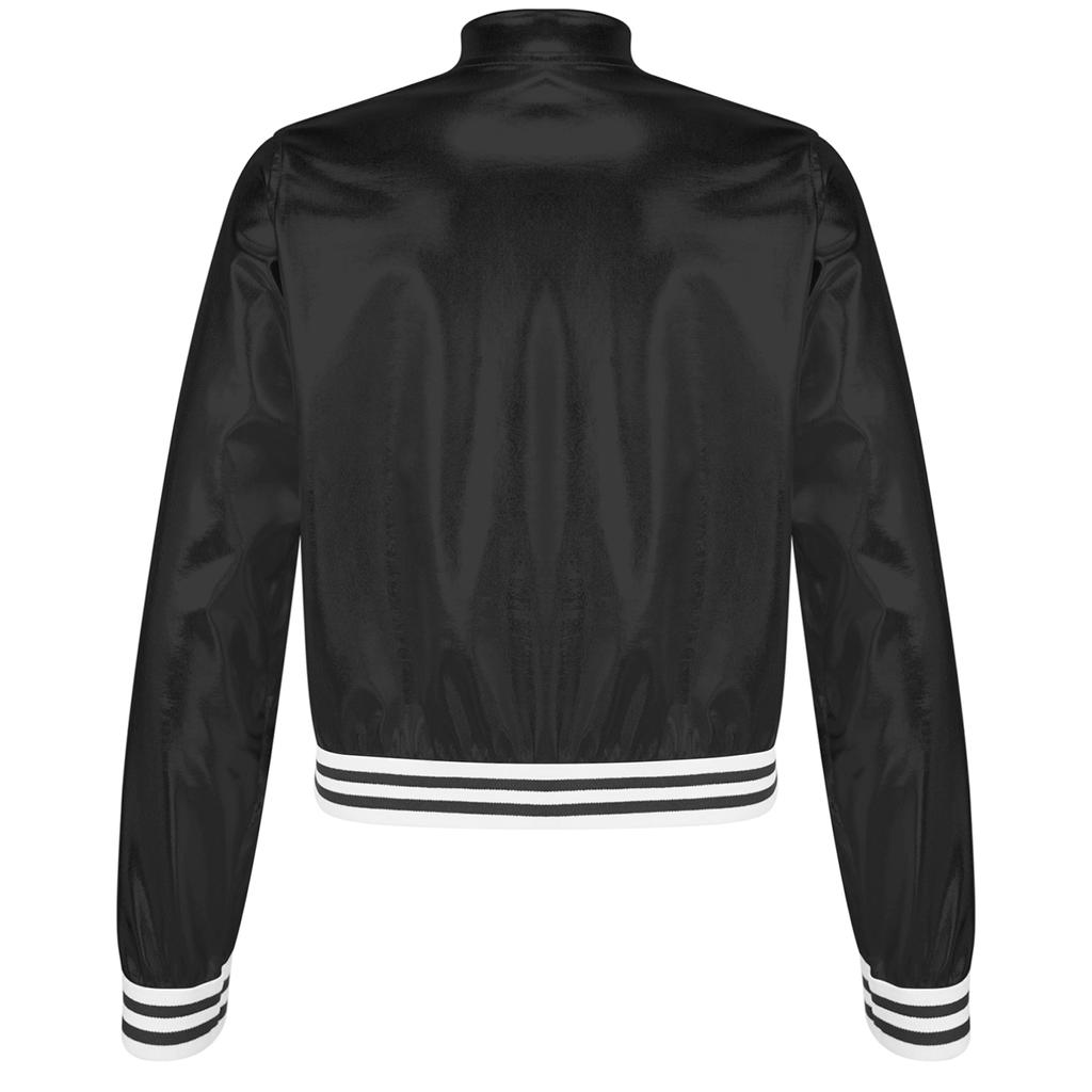 Детская куртка-бомбер металлик для мальчиков и девочек, верхняя одежда, топы для джазовых танцев в стиле хип-хоп, костюм