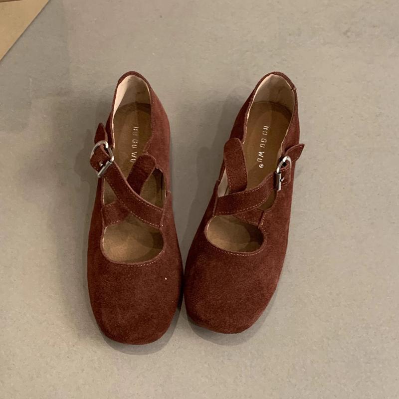 Fashion SUOJIALUN 2024 New Brand Women Flat Shoes Fashion Round Toe Ladies Elegant Mary Jane Shoes Shallow Soft Flat Heel Dress Ballerin