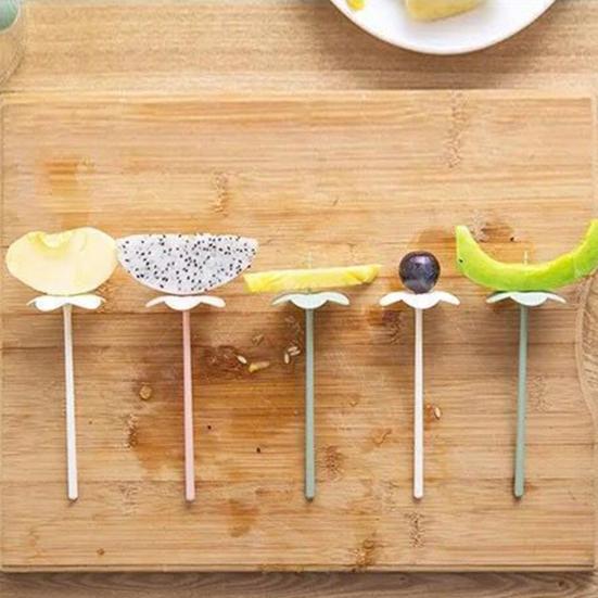 Практичные фруктовые зубочистки многоразовые пластиковые декоративные