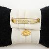 CHANEL ribbon Brooch COCO Mark Black / white tweed ribbon 15g Women Used