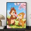 Disney diamond painting handmade diy mosaic chip and dale cherry blossom cartoon character rhinestone kit home decoration gift