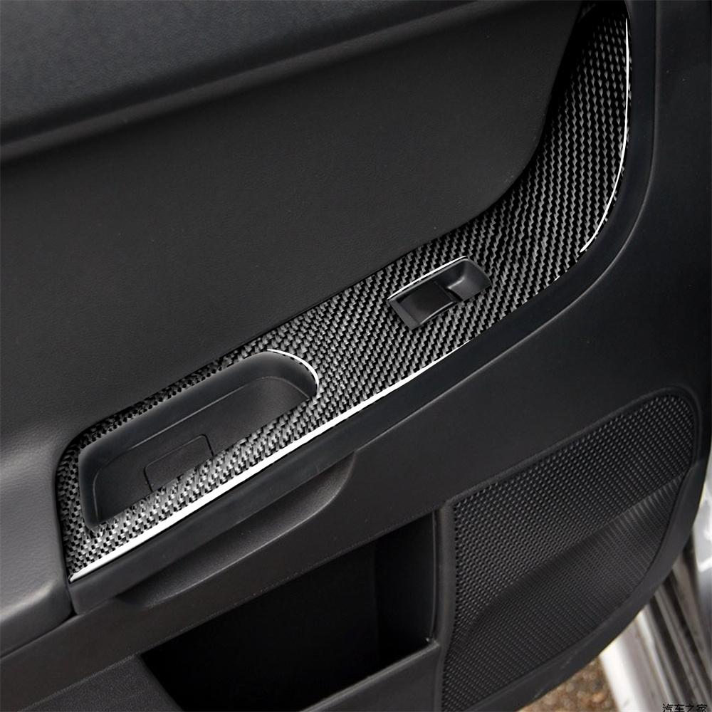 Carbon Fiber Look Window Lift Switch Panel Cover For 08-15 Mitsubishi Lancer EVO