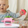 Baby Teething Toy for Babies 0-24 Months Relieve Sore Gums with Strawberry Shape Teether Food-Grade