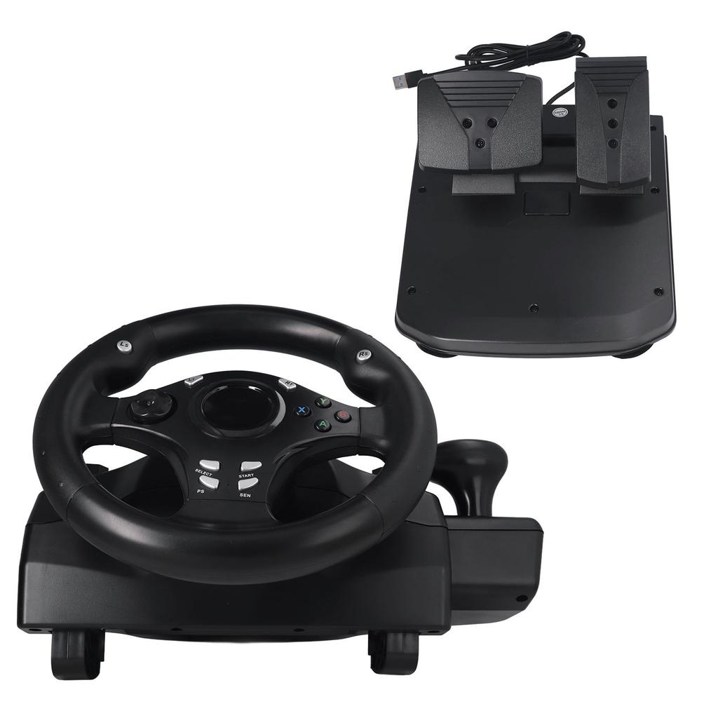 7 In 1 Gaming Racing Wheel 270 Degrees Rotation Multifunction USB Gaming Steering Wheel for PC