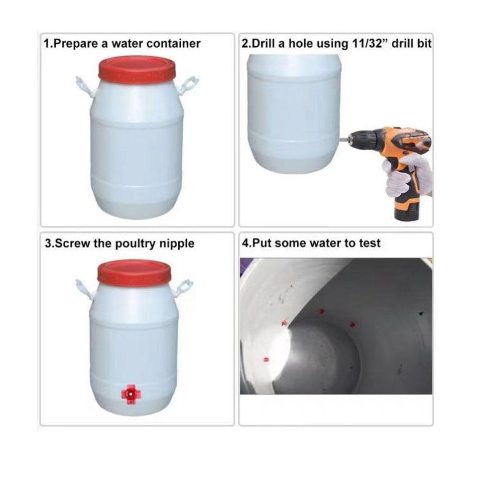 10 шт. Ниппельные поилки для кур Автоматические поилки для птицы Курица Птица Голубь Поилка
