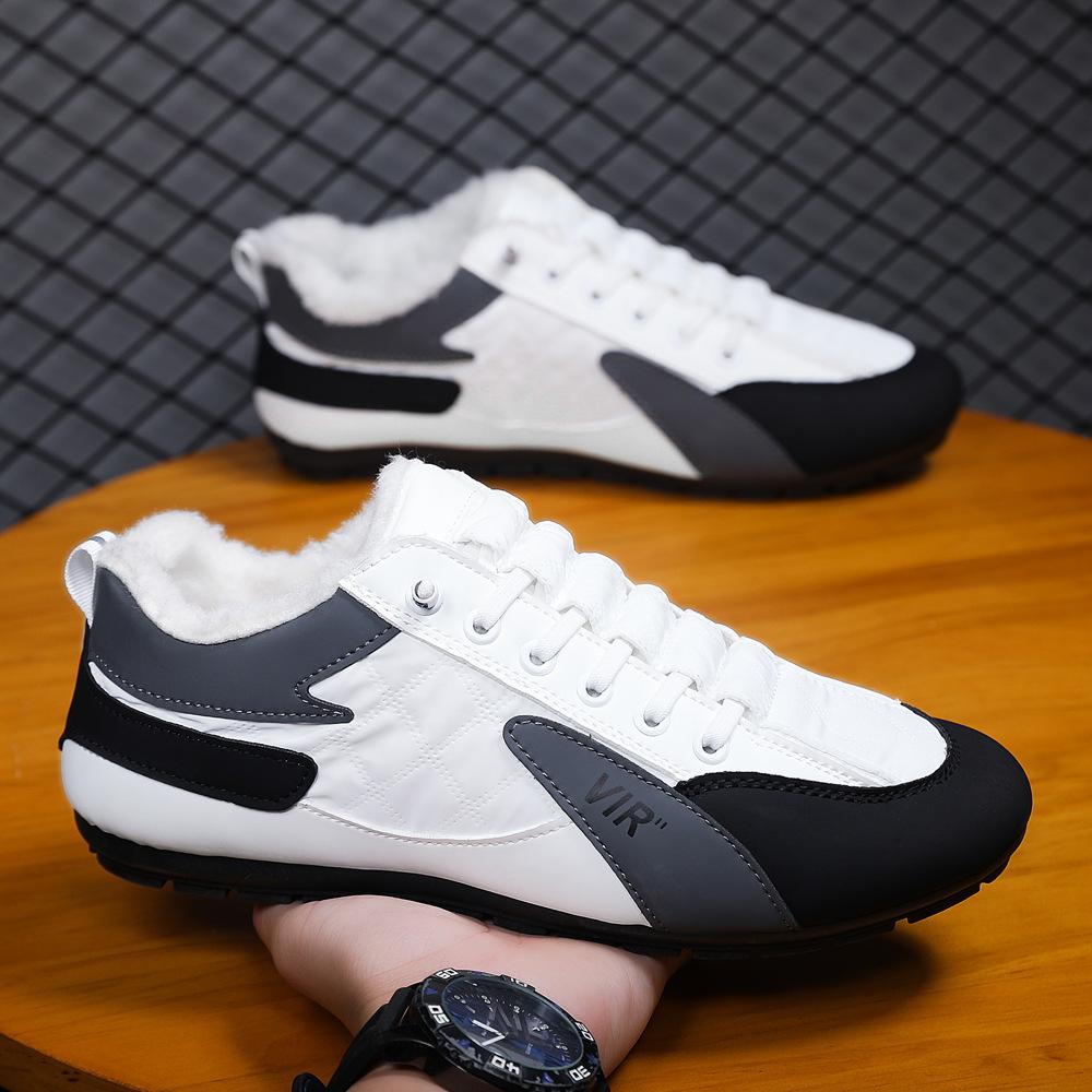 Мужские туфли Forrest Gump зимние бархатные теплые хлопковые туфли мужские спортивные повседневные для вождения туфли Doudou нескользящие рабочие защитные туфли