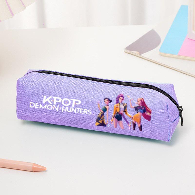 Мультянальный пенал 'Девушка-охотница на демонов K-pop' - Сумка для канцелярских принадлежностей из Оксфордской ткани для учеников начальной школы