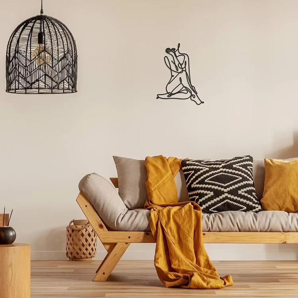 Minimalist Female Body Wire Art Decor Abstract Metal Woman Shape Wall Decor Elegant and Modern Design for Adding a Unique Touch