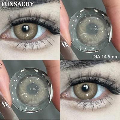 Funsachy 2 шт. модные цветные коричневые контактные линзы линзы для голубых глаз косметический макияж серые линзы для зрачков новые